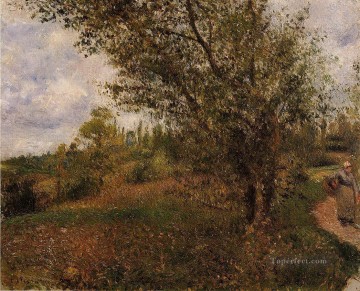  Field Painting - pontoise landscape through the fields 1879 Camille Pissarro